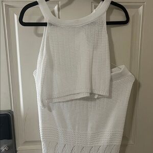 White Knit Two-Piece Set XS